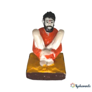 Shankar Maharaj Idol (White) 3' | Marble Dust Resin Murti | Sadguru Shankar Maharaj Statue | Home Mandir Idol | Daily Pooja Murti | Religious Gift