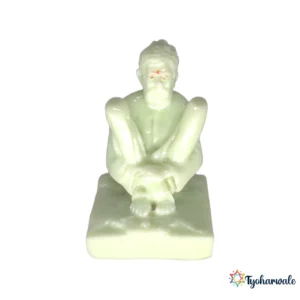 Shankar Maharaj Idol (Radium Green Finish) 3' | Marble Dust Resin Murti | Sadguru Shankar Maharaj Statue | Home Mandir Idol | Daily Pooja Murti | Religious Gift