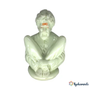 Shankar Maharaj Idol (Radium Green Finish)6.5' | Marble Dust Resin Murti | Sadguru Shankar Maharaj Statue | Home Mandir Idol | Daily Pooja Murti | Religious Gift