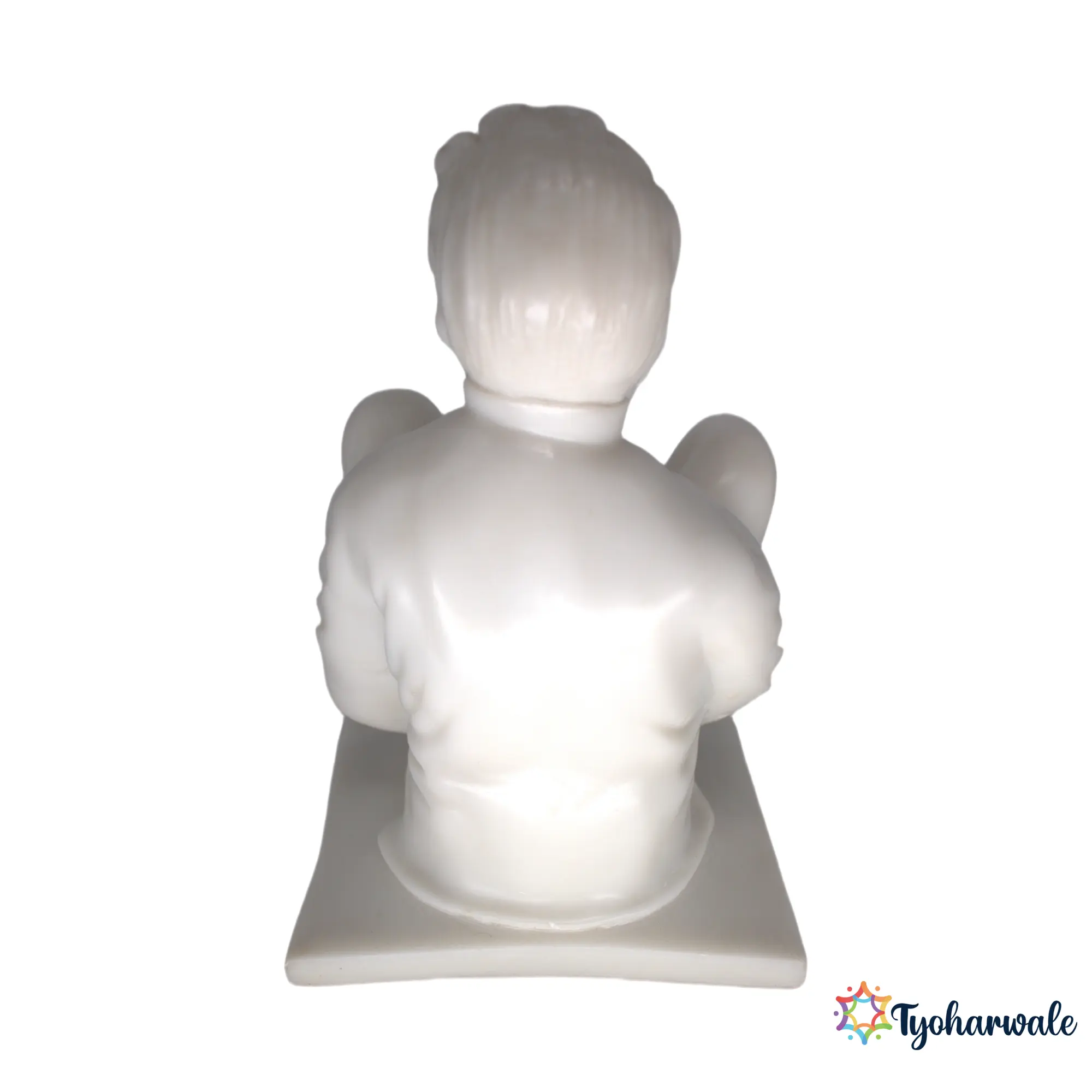 Shankar Maharaj Idol (White Finish) 8' | Marble Dust Resin Murti | Sadguru Shankar Maharaj Statue | Home Mandir Idol | Daily Pooja Murti | Religious Gift