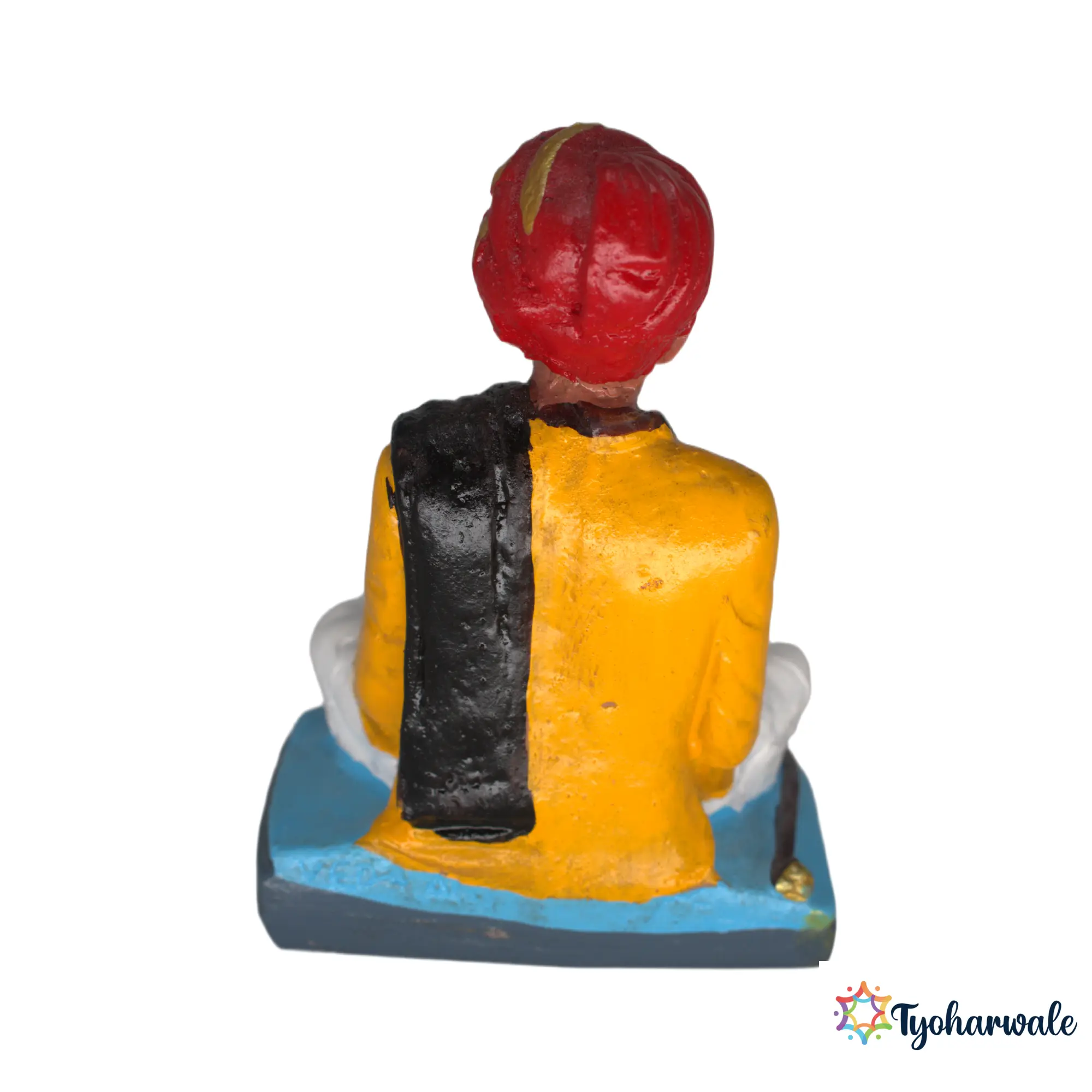 Balumama Idol (Traditional Multicolour Finish)4.5' | Marble Dust Resin Murti | Shri Balumama Statue | Home Mandir Idol | Daily Pooja Murti | Religious Gift