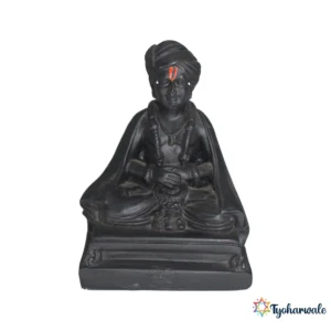 Sant Dnyaneshwar Maharaj Idol (Black Finish)4.5' | Marble Dust Resin Murti | Sant Dnyaneshwar Statue for Home Mandir | Daily Pooja Idol | Religious Gift | Devotional Murti