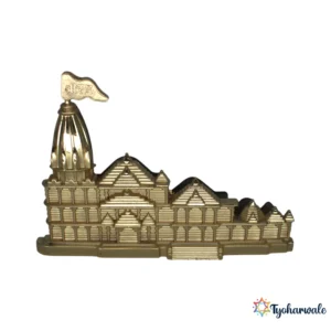 Ayodhya Ram Mandir Replica (Gold Finish) 3'| Ram Mandir Statue for Home & Office | Shri Ram Mandir Ayodhya Model | Ram Temple Idol | Ram Navami Gift | Ayodhya Mandir Murti | Ram Mandir Souvenir