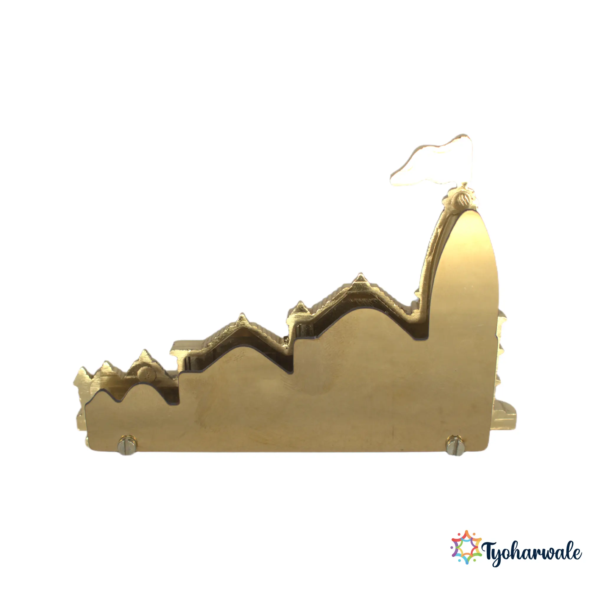 Ayodhya Ram Mandir Replica (Gold Finish) 3'| Ram Mandir Statue for Home & Office | Shri Ram Mandir Ayodhya Model | Ram Temple Idol | Ram Navami Gift | Ayodhya Mandir Murti | Ram Mandir Souvenir
