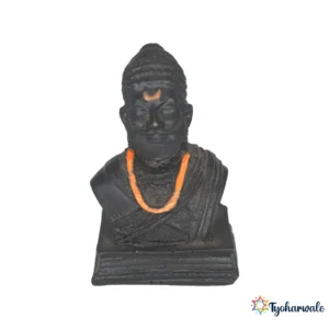 Chhatrapati Shivaji Maharaj Bust Statue (Black Finish)2.5' | Marble Dust Resin Murti | Shivaji Maharaj Bust for Home & Office | Maharashtra Heritage Statue | Cultural Gift | Display Statue