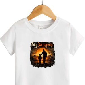 Sanskritforyou Pituh Prema Amulyam (पितुः प्रेम अमूल्यम्) T-Shirt | 100% Cotton | Father's Day Special | Dad Quote Printed T-Shirt