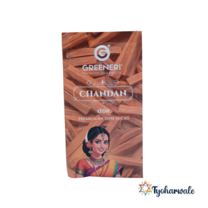 Greeneri Chandan Premium Incense Sticks — 100gm | pack of 6 | Sandalwood Fragrance for Daily Pooja