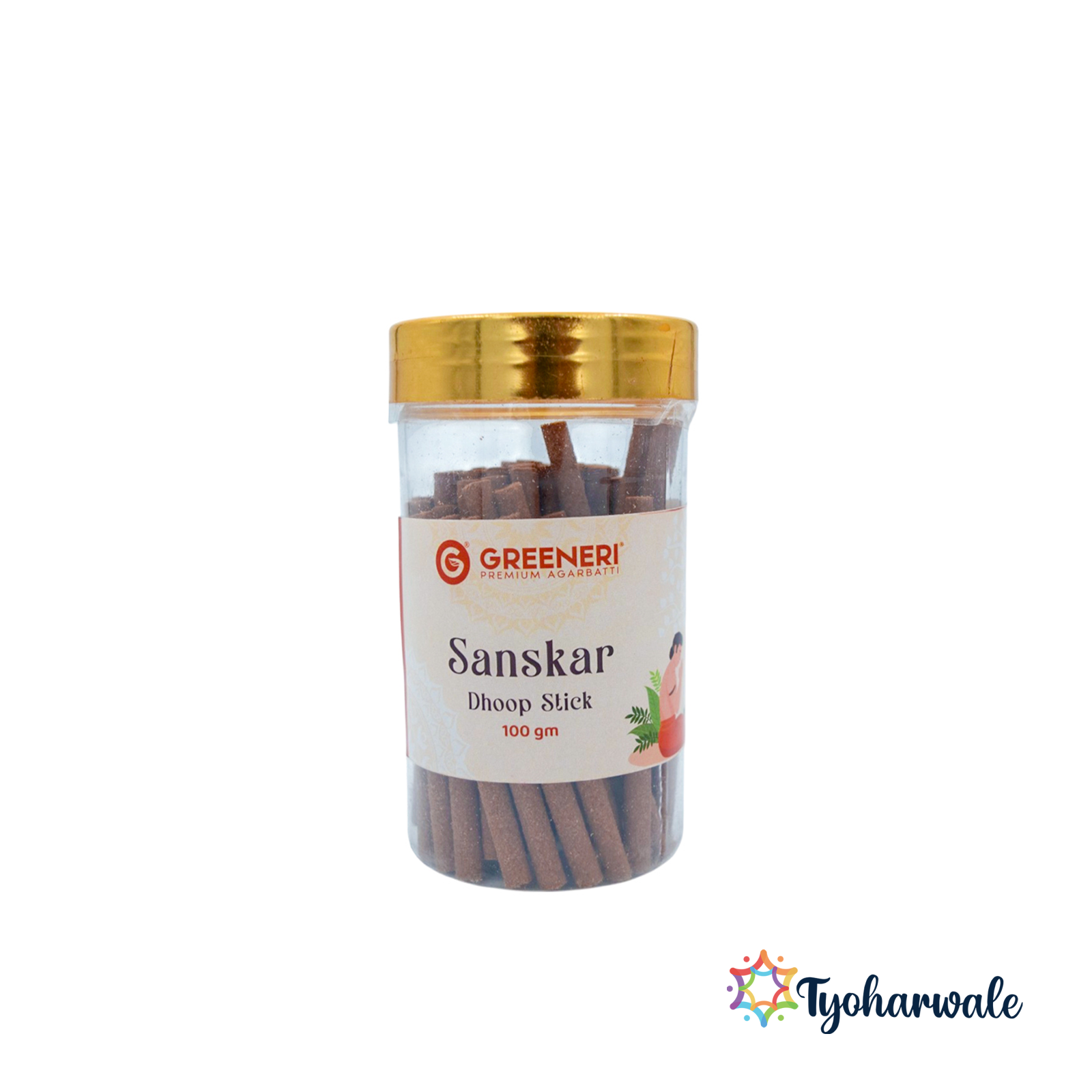 Sanskar Dhoop Sticks pack | pack of 6 | 100gm Jar for Home Pooja & Daily Use