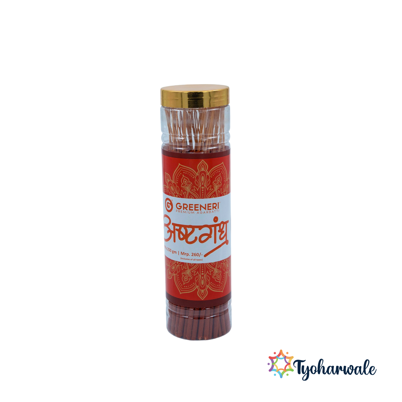 Greeneri Ashtagandha Agarbatti | pack of 3 | 250gm for Daily Pooja & Home Mandir Use