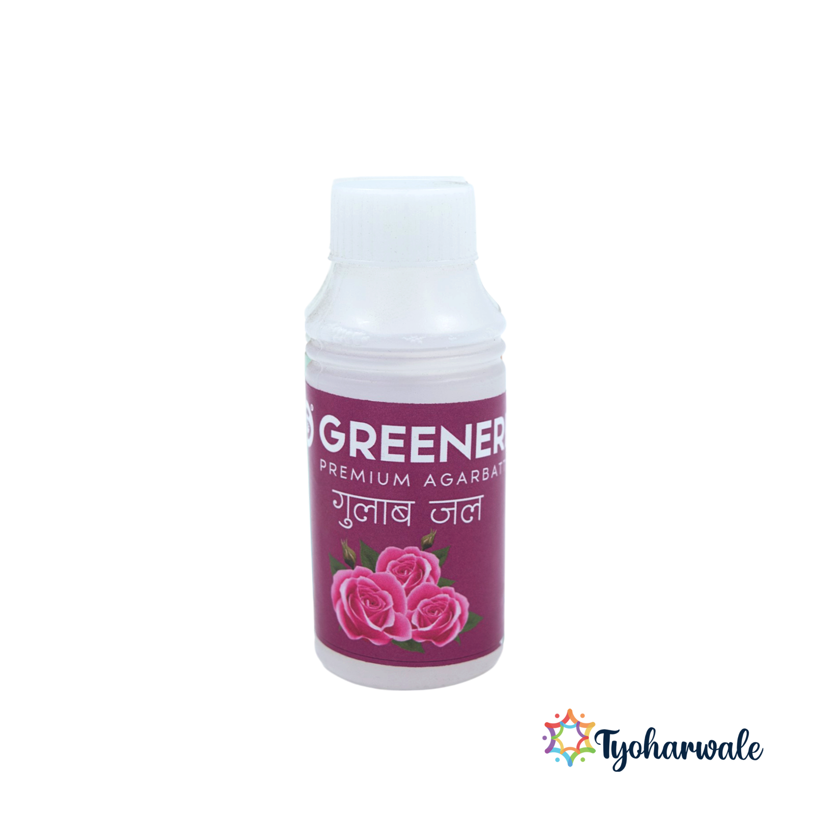 Greeneri Premium Gulab Jal — Rose Water Bottle | pack of 12 | For Pooja & Daily Use
