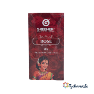 Greeneri Rose Premium Incense Sticks — 100gm | pack of 6 | Floral Fragrance for Daily Pooja & Home Use