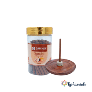 Greeneri Sandal Dhoop Stick | pack of 6 | 100gm Jar for Home Pooja & Daily Use