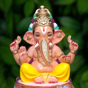 15 Inch Tirupati Balaji Swaroop Bappa with yellow dhotar