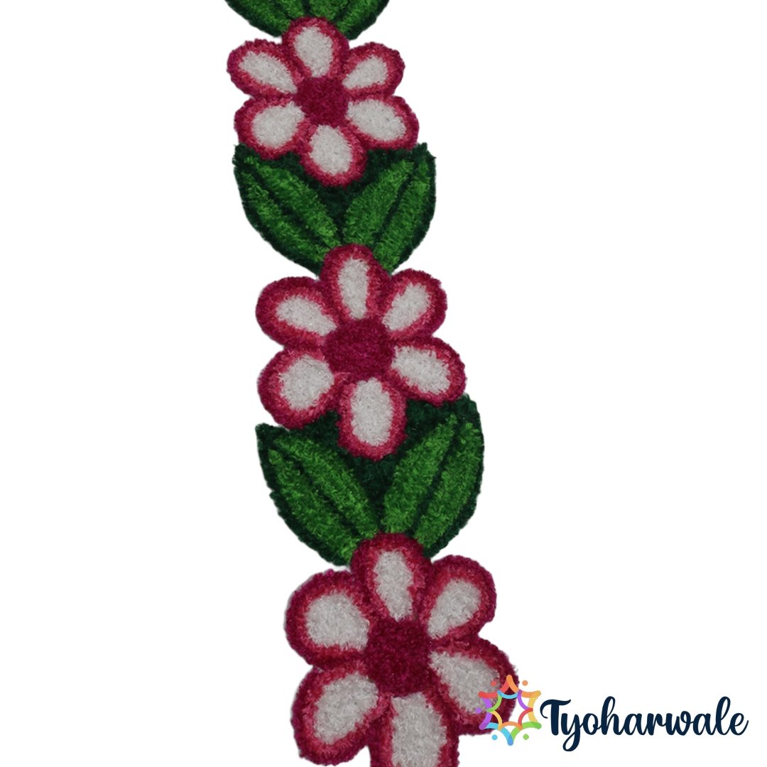 Floral Border Decorative Mat for entrance and festive decoration