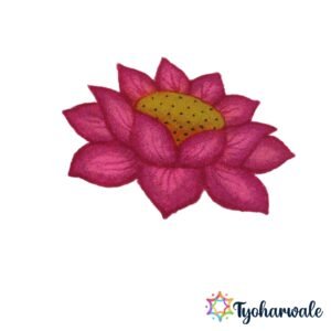 Pink Lotus Flower Ready-Made Rangoli Mat for Lakshmi Pooja and festive floor decoration.