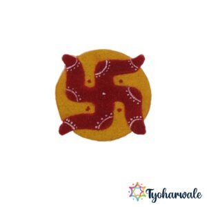 Traditional Swastik Ready-Made Rangoli for home entrance and festive decoration.