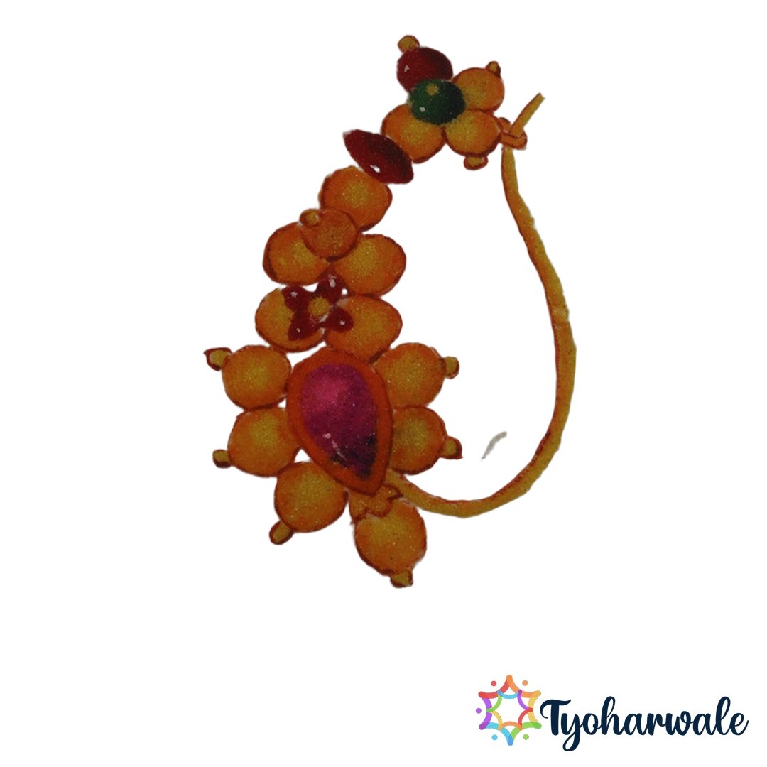Traditional Nath Ready-Made Rangoli for Haldi Kumkum and festive decoration.