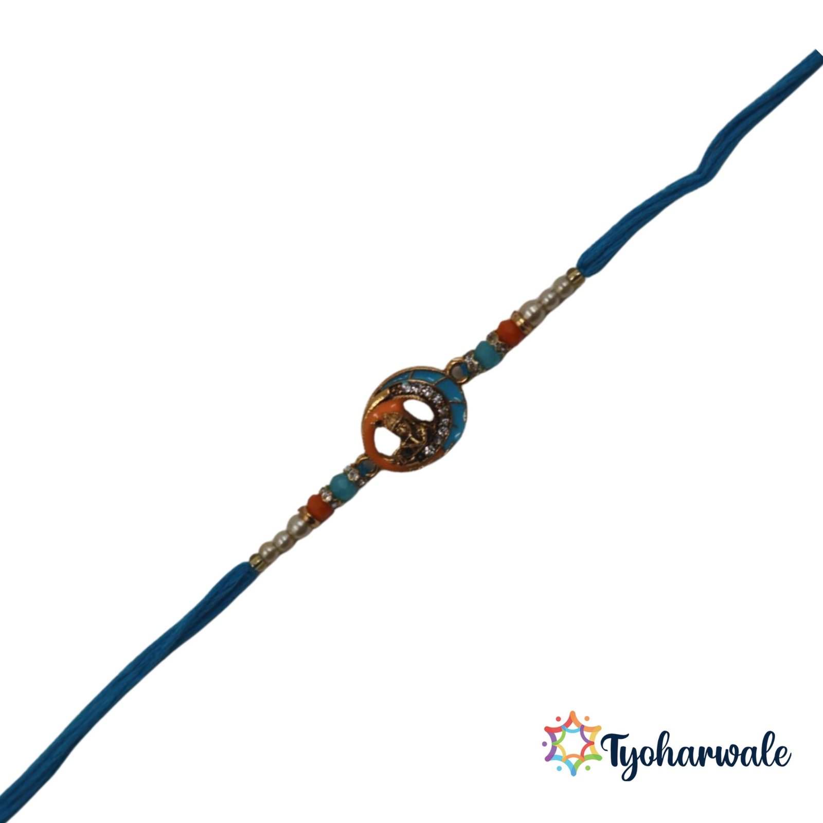 Shree Krishna charm Rakhi for brother full view
