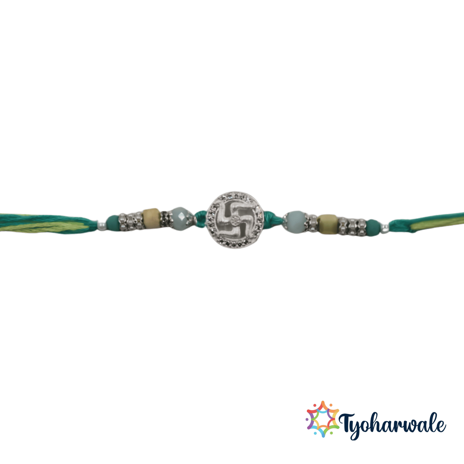 Swastik Charm Beaded Rakhi