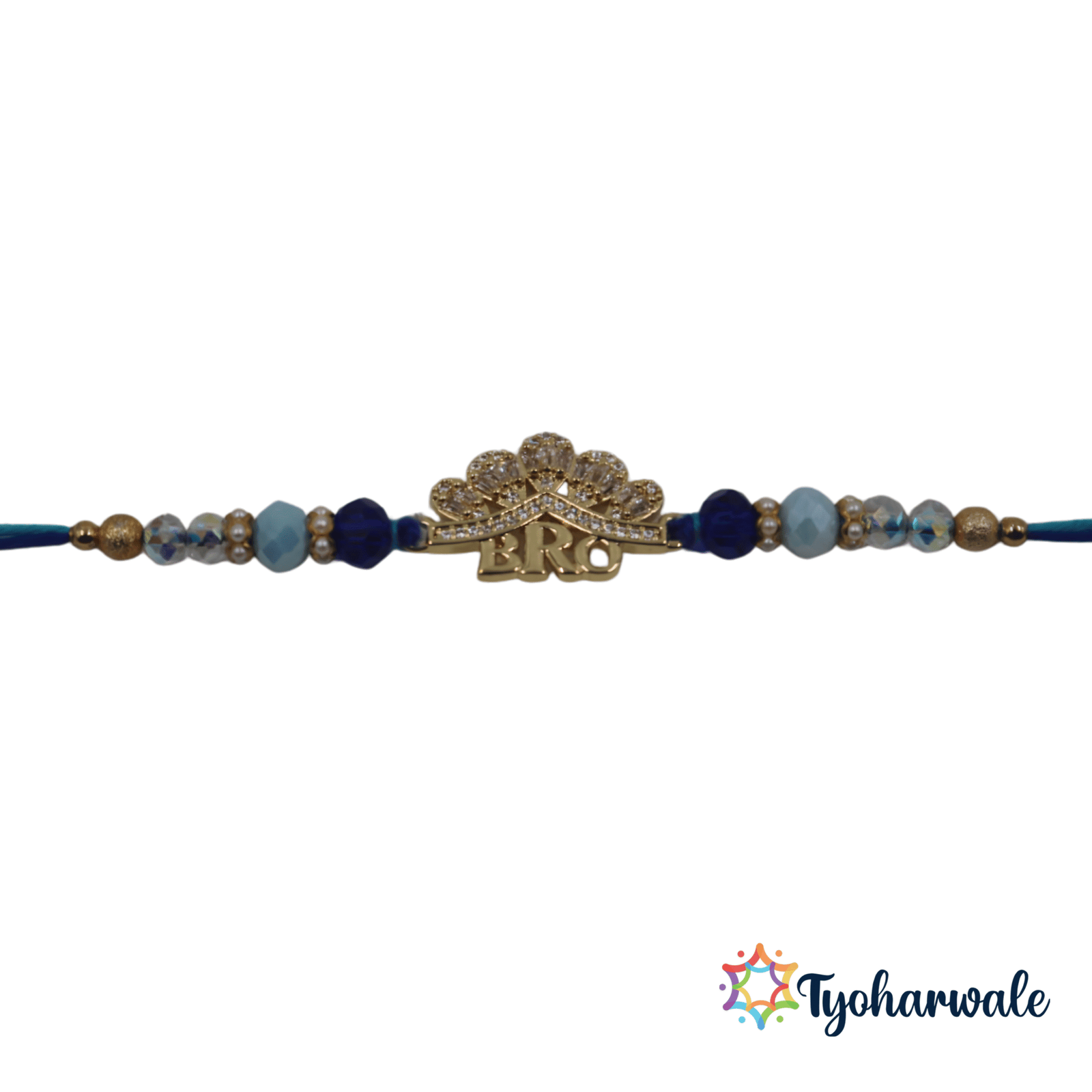 Stylish BRO Charm Beaded Rakhi