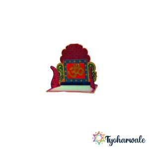 Om Symbol Ganesh Ji Makhar made from corrugated sheet with MDF base for Ganesh Chaturthi decoration