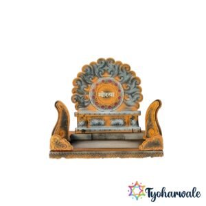 Morya Ganesh Ji Makhar made from Hilton Foam with LED lights and MDF base for Ganesh Chaturthi decoration