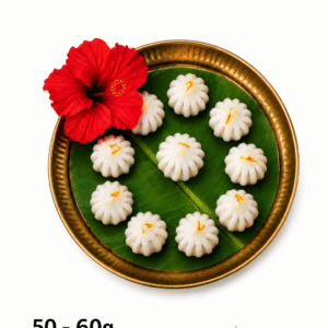 Authentic steamed ukdiche modak arranged gracefully
