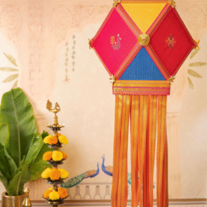 Bahurangi Khun Kandil for Diwali decoration with Kasuti hand embroidery