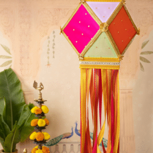 Pataka Kandil made with premium silk fabric for Diwali decoration
